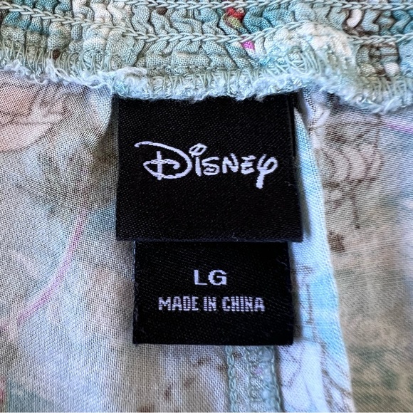 Disney Peter Pan Mermaid Lagoon Retro Challis Shorts Large Loose Fit Pleated GUC - Picture 8 of 10